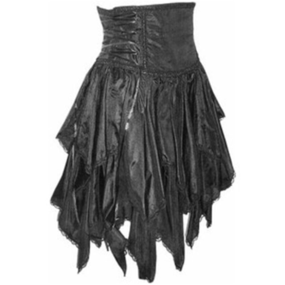 Jordash Dark Star Skirt Black Goth Poly Silk One Size